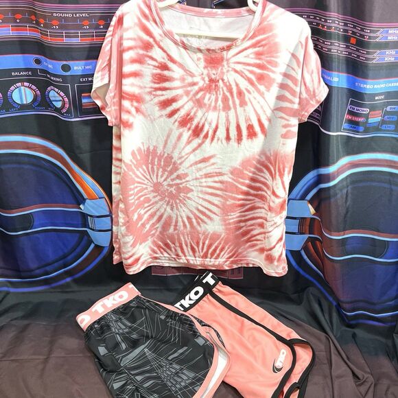 LOT 3 -Girls Size 10/12 athletic TKO Whatever It Takes Shorts & 32 Degrees Shirt - Picture 2 of 9